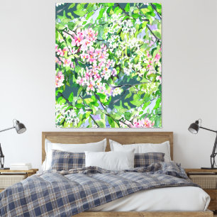 Toile Fleurs de pommier aquarelle – Botanica