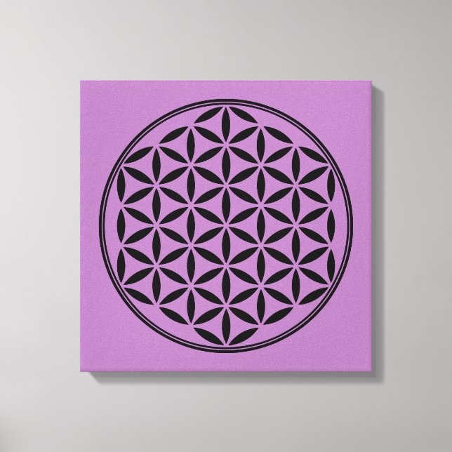 Toile FLEURS DE VIE - Symbole de géométrie sacrée plein  (Recto)