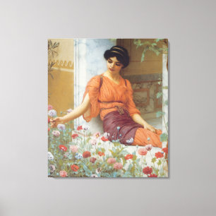 Toile Fleurs d'été par John William Ca enveloppé par