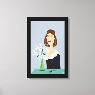 Toile Fleurs en flocon de neige
