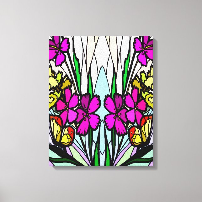 Toile Fleurs et papillons (Recto)