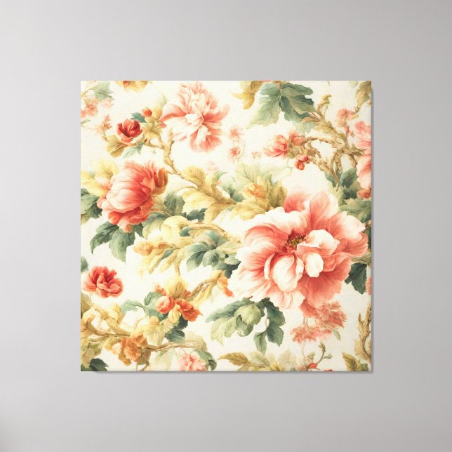 Toile Fleurs Exquises Extraordinaires, Feuilles. Peintur (Recto)