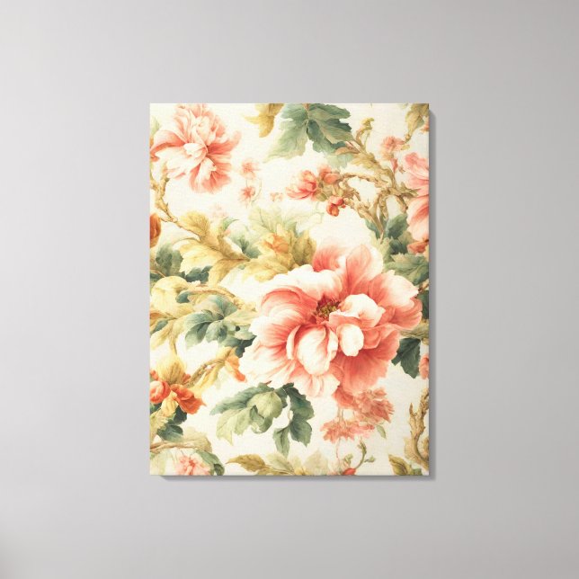 Toile Fleurs Exquises Extraordinaires, Feuilles. Peintur (Recto)