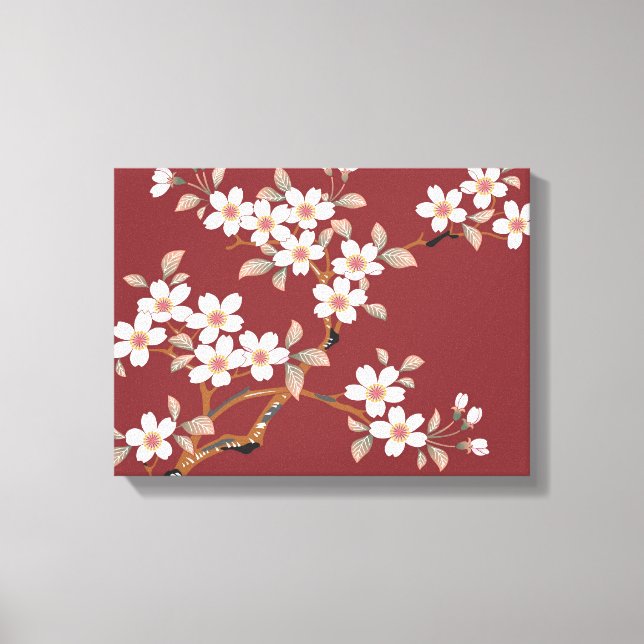 Toile Fleurs japonaises de cerises (Recto)