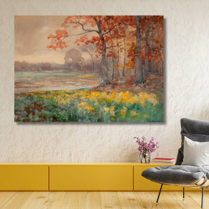 Toile Fleurs jaunes, jour gris, 1911