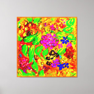 Toile Fleurs Lumineuses Et Colorées Art. Acheter Mainten