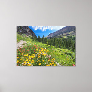 Toile Fleurs Montana Flower Path
