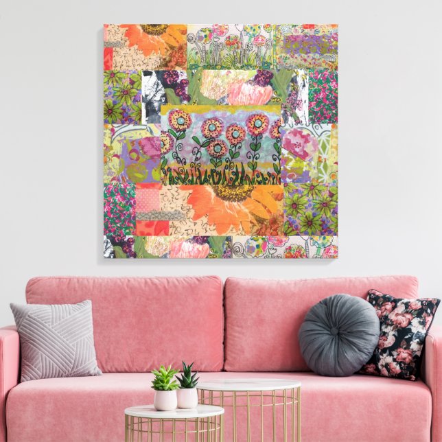 Toile Fleurs Multiples Abstraites 3 (Insitu(Salon))