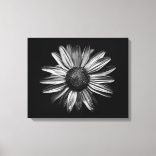 Toile Fleurs Noires Et Blanches 18