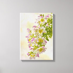Toile Fleurs papillons