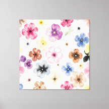 Fleurs pastel aquarelle