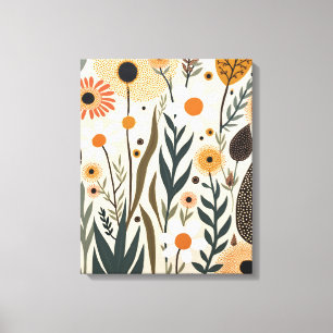 Toile Fleurs Plantes Bohème Botanique Design 389
