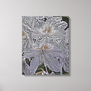 TOILE FLEURS RHODODENDRON