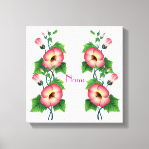 Toile Fleurs rose pâle Thunder_Cove