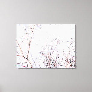 Toile Fleurs sauvages d'hiver Abstraits modernes en neig