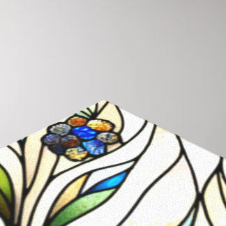 Toile Fleurs sauvages et papillons de design en verre