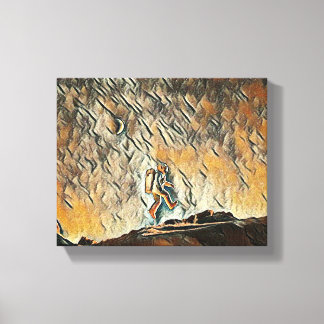 Toile "Floating on Discovery : A Scientist's Journey"