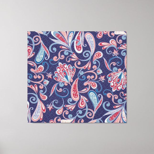 Toile Floral Ethnique : Abstrait Oriental Sans Seamless. (Recto)