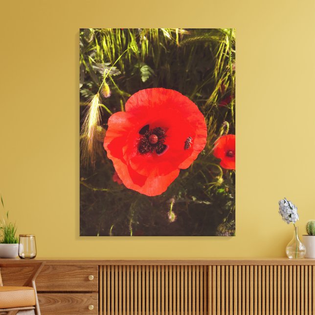 Toile Floral Poppy Dreamer – Botanical Fantasy Art  (Insitu(Salon))