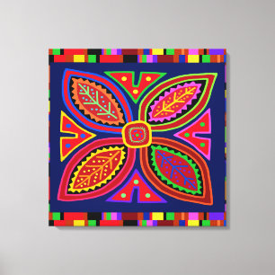 Toile Flore de Kuna Indian Mola