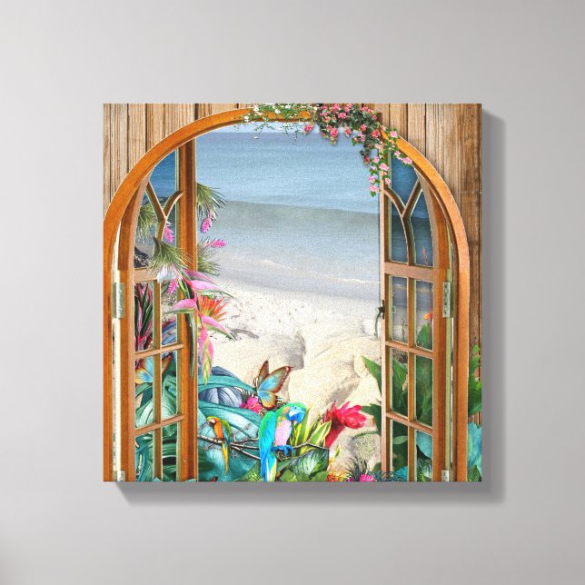 Toile Flore tropicale Paradise Beach Scenery Canvas Impr (Recto)