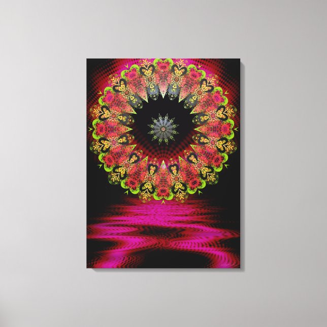 Toile Floretiana Psychedelic Love Art Enveloppé Canvas (Recto)