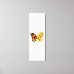 Toile Flower Butterfly with Yellow California Poppy