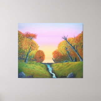 Toile Flux automnal avec arbres Corée