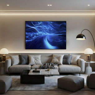 Toile Flux d'énergie bleue