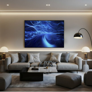 Toile Flux d'énergie bleue