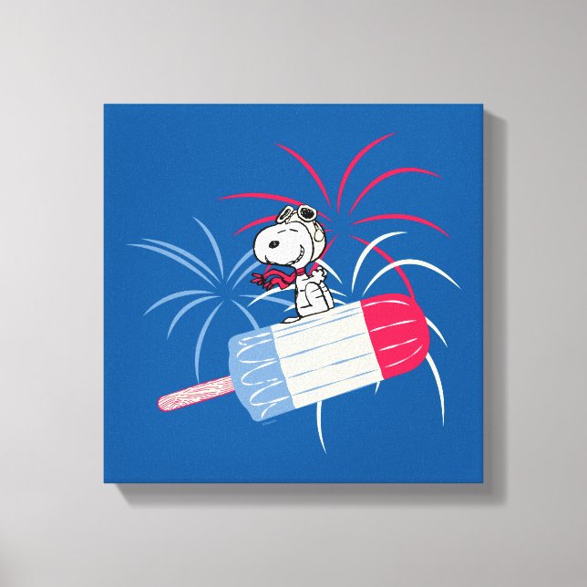 Toile Flying Ace Snoopy on Ice Pop (Recto)