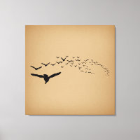 Flying Birds Art Vintage