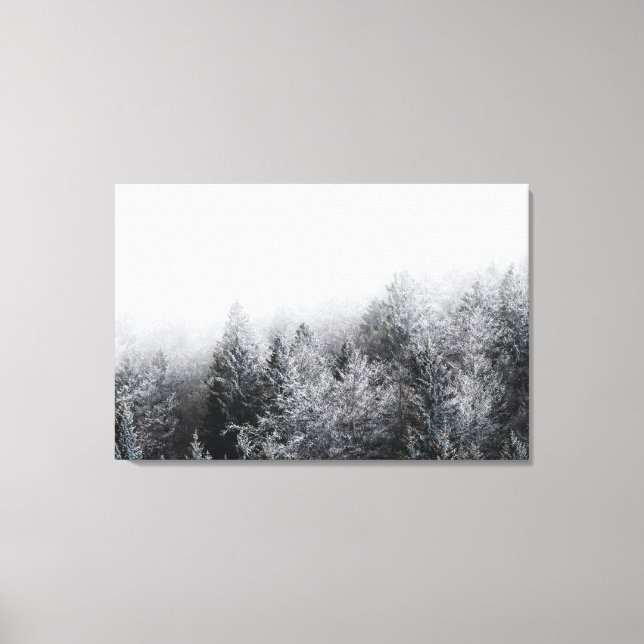 Toile Foie sur la forêt gelée (Recto)