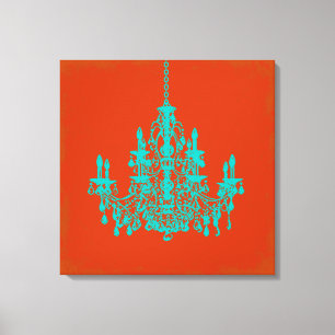 Toile Fond DIY PixDezines / lustre sarcelle