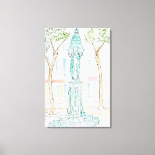 Toile Fontaine Wallace sur la rue Brea   Paris, France