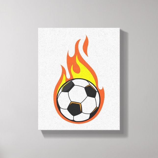 Toile Football en feu (Recto)