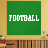 FOOTBALL Texte Blanc Sportif Gras Sur Fond Vert Cl