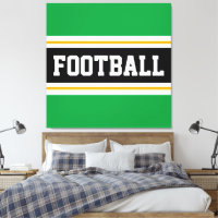 FOOTBALL Vert noir blanc jaune Stripes sportives