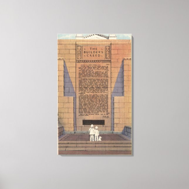 Toile Forest Lawn Memorial Park, Creed de Builder (Recto)