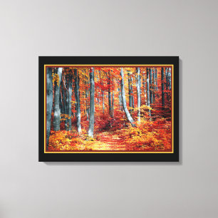 Toile Forêt Automnale Ensoleillée