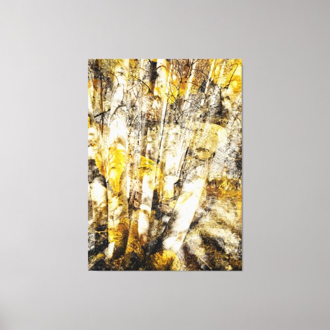 Toile Forêt d'Aspen Abstrait (Recto)