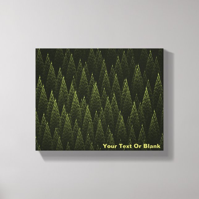 Toile Forêt de conifères fractale (Recto)