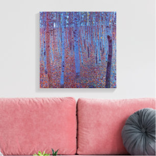 Toile Forêt de hêtres par Gustav Klimt, Art Nouveau Vint