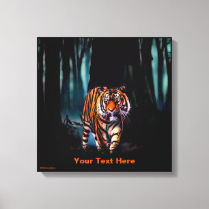Toile Forêt foncée de Tigre brillant
