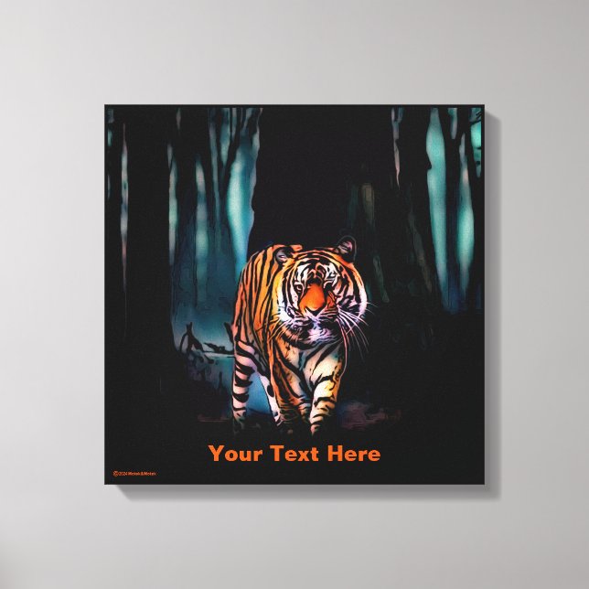 Toile Forêt foncée de Tigre brillant (Recto)