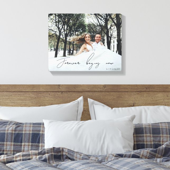 Toile Forever commence maintenant Cadeau Mariage Nouveau (Insitu(Chambre))