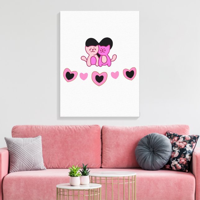 Toile Formes de coeur (Insitu(Salon))