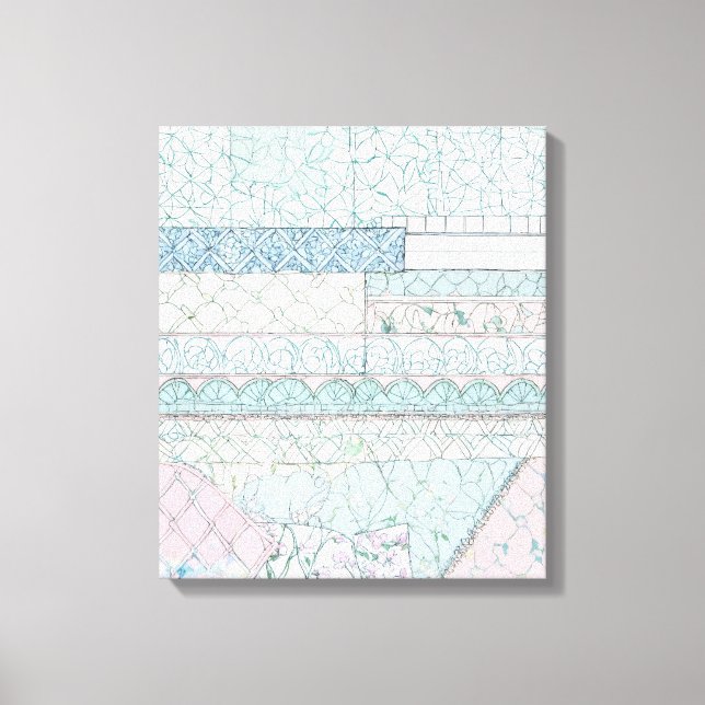 Toile Formes géométriques Art moderne coloré enveloppé C (Recto)