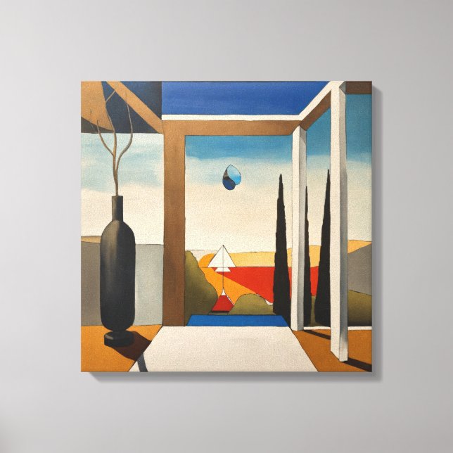 Toile Formes géométriques Art moderne coloré enveloppé C (Recto)