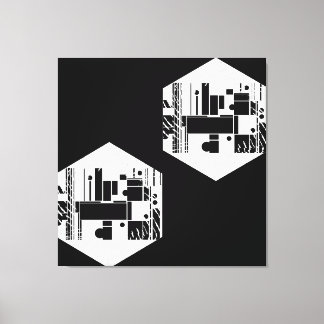 Toile Formes hexagonales abstraites